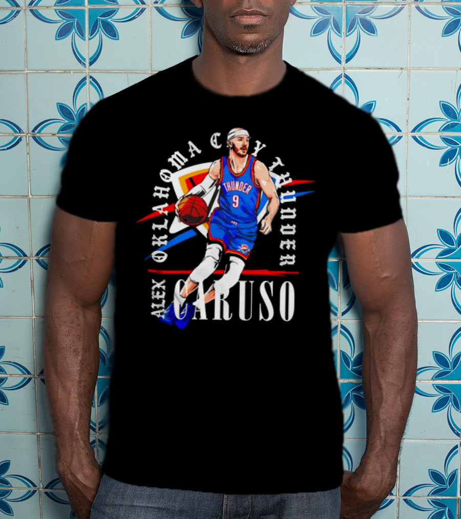 Alex Caruso Oklahoma City Thunder NBA Basketball Shield Vintage T-Shirt