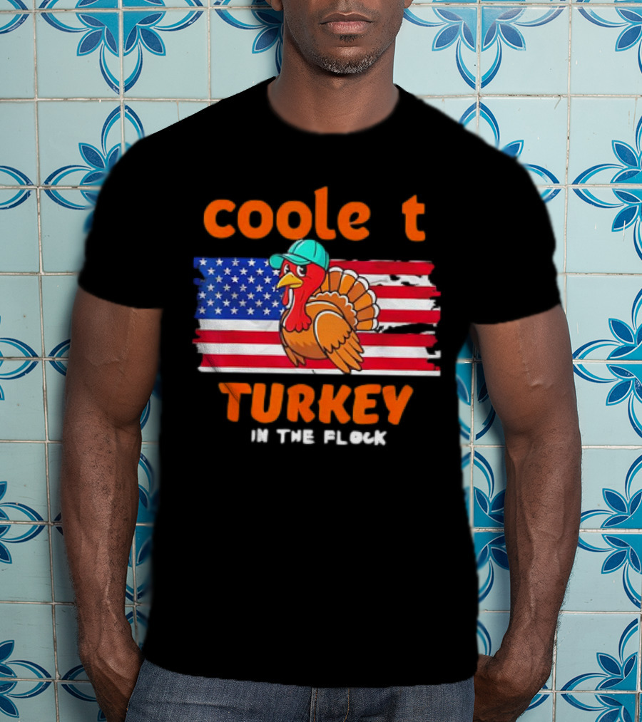 Cool Turkey USA Flag In The Flock T-Shirt