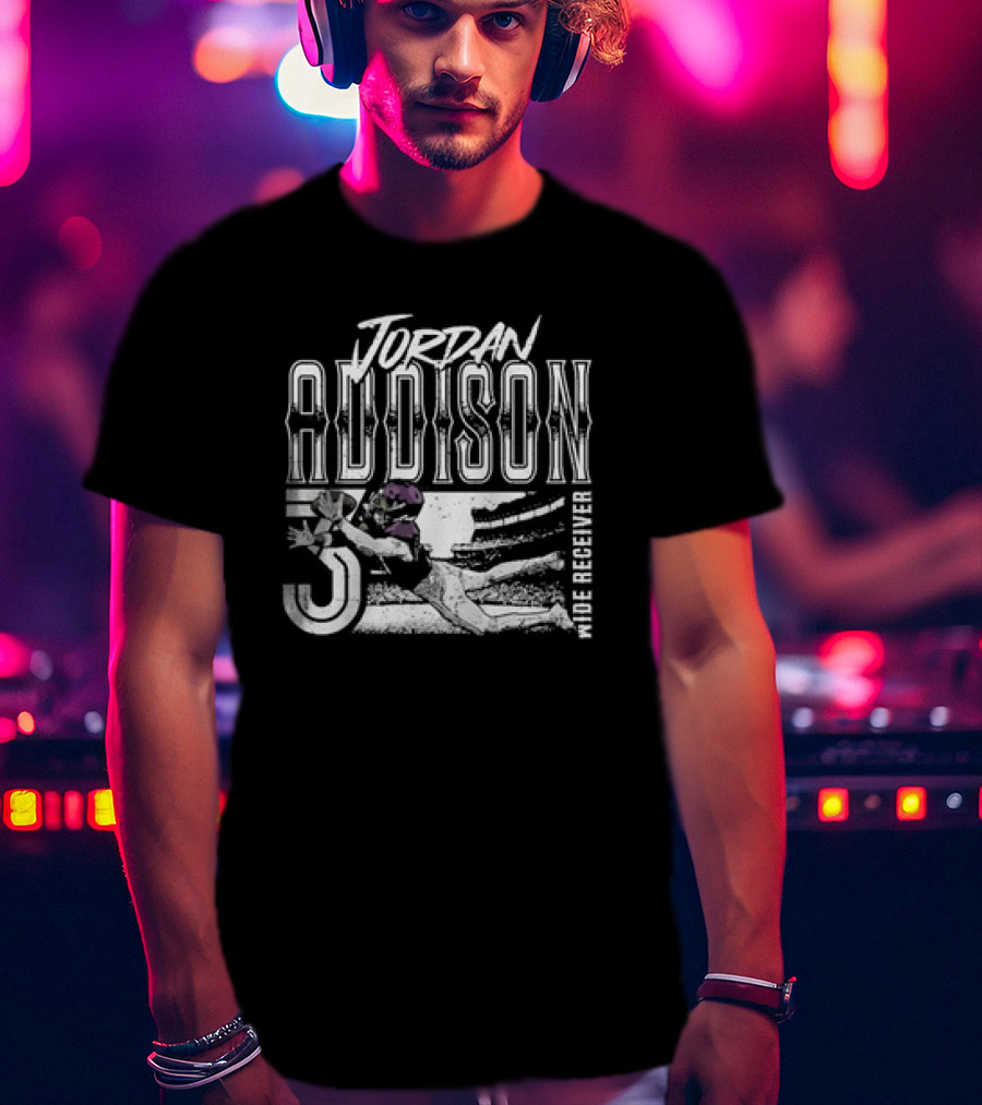 Jordan Addison Wide Receiver One-Handed Catch T-Shirt