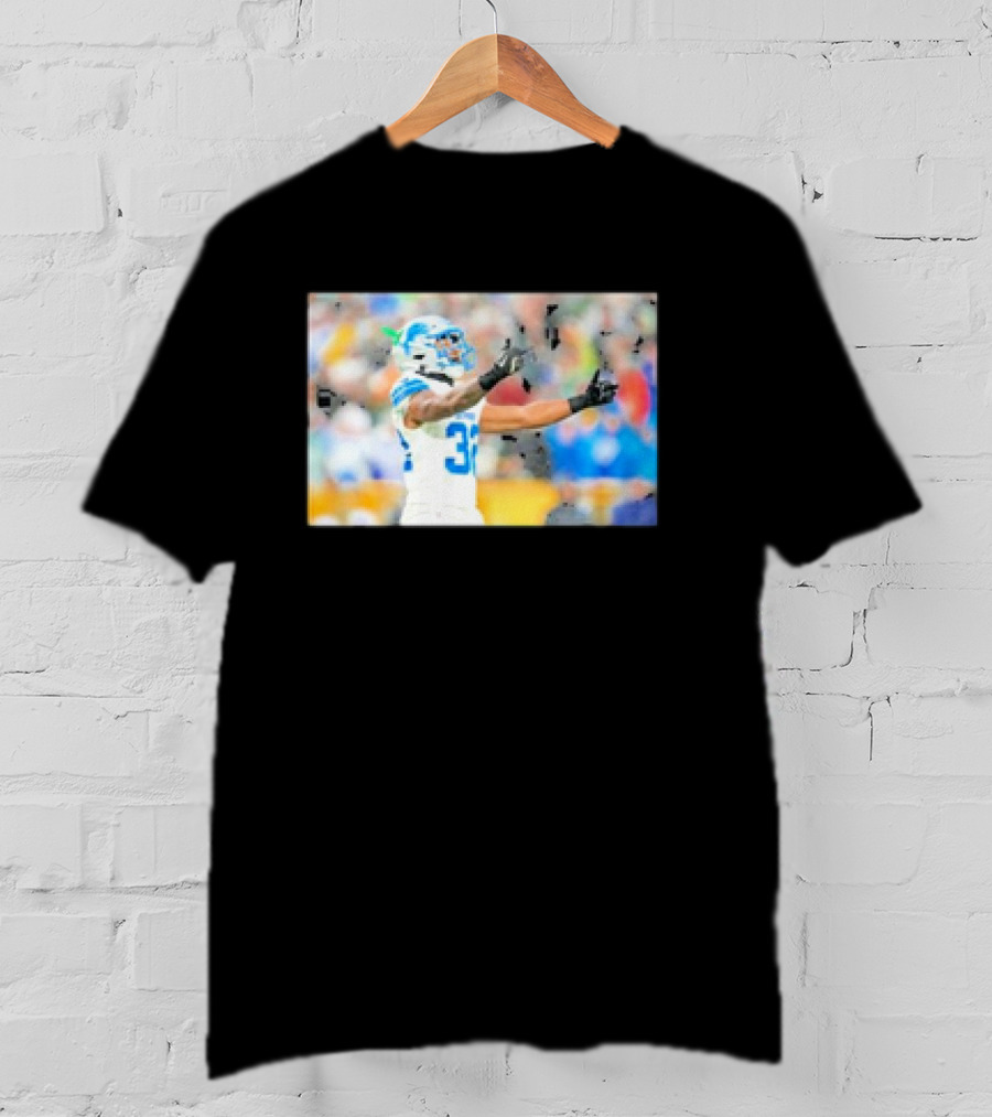 Lions Brian Branch Gesture Iconic Football Action T-Shirt