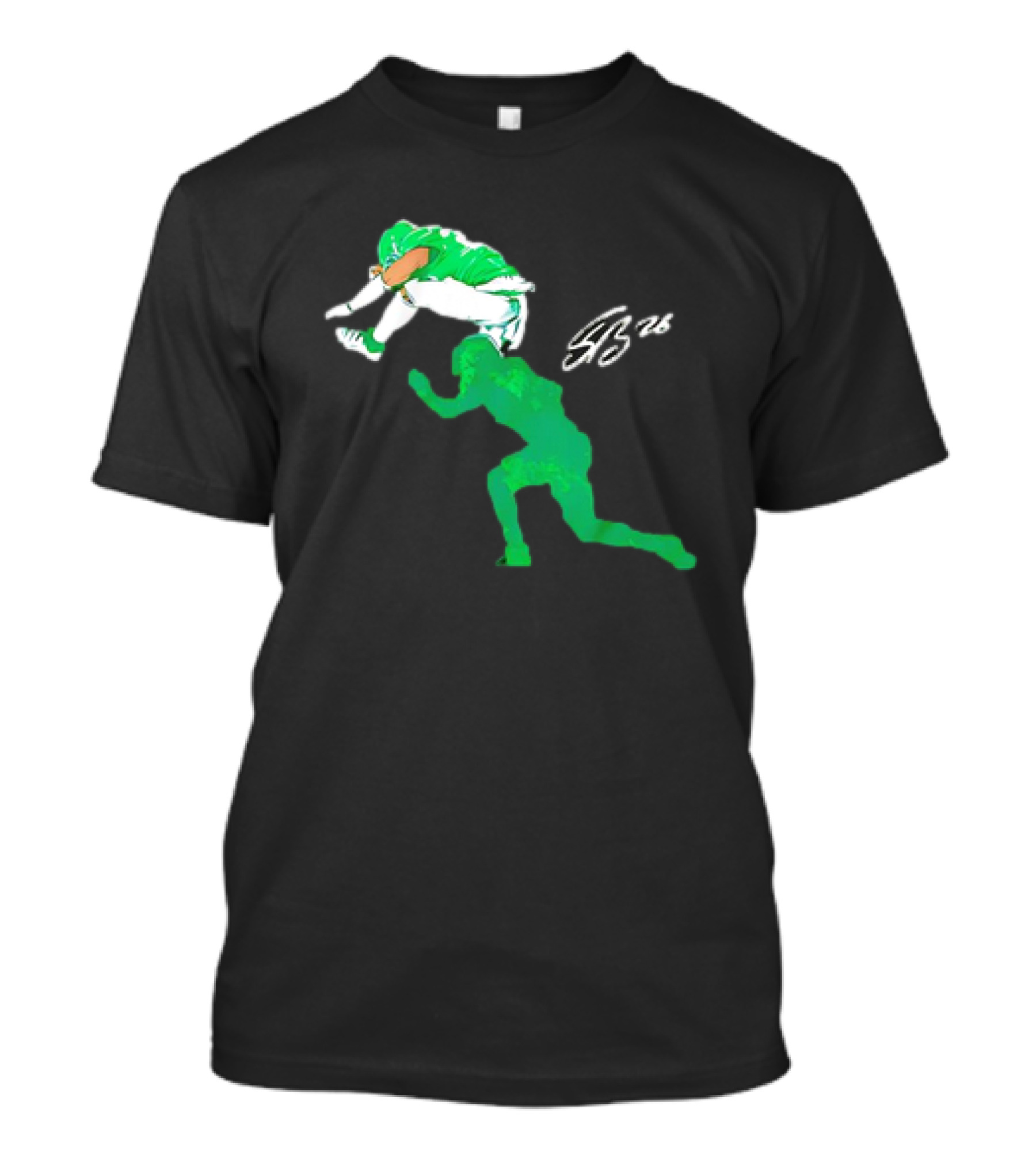 Philadelphia Eagles NFL Saquon Barkley SB26 The Reverse Hurdle Vintage T-Shirt