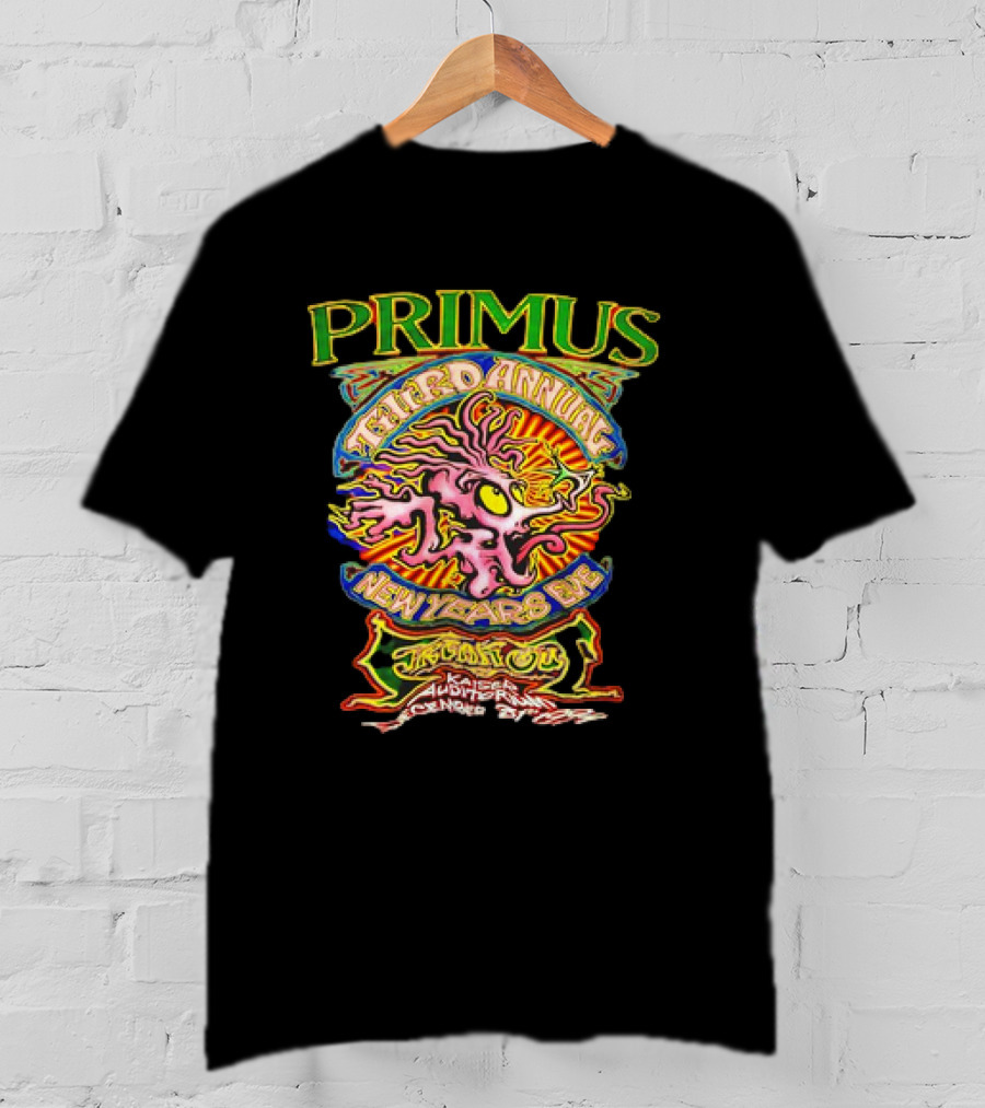 Primus Third Annual New Years Eve Freak Out Kaiser Auditorium Oakland 1996 T-Shirt