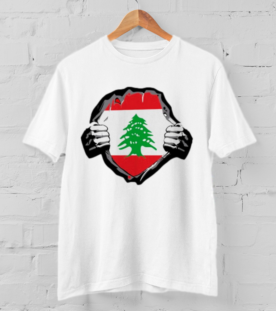 Lebanon Flag Lebanese Roots Cedar Pride Emblem T-Shirt