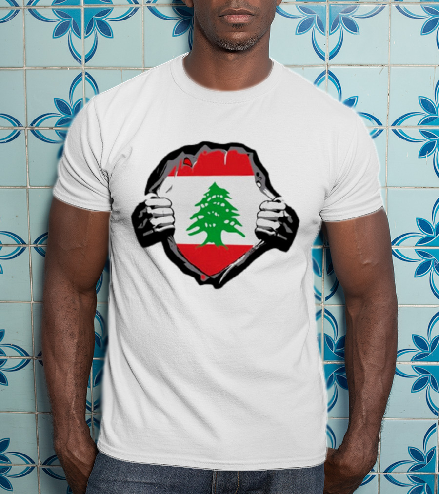 Lebanon Flag Lebanese Roots Cedar Pride Emblem T-Shirt