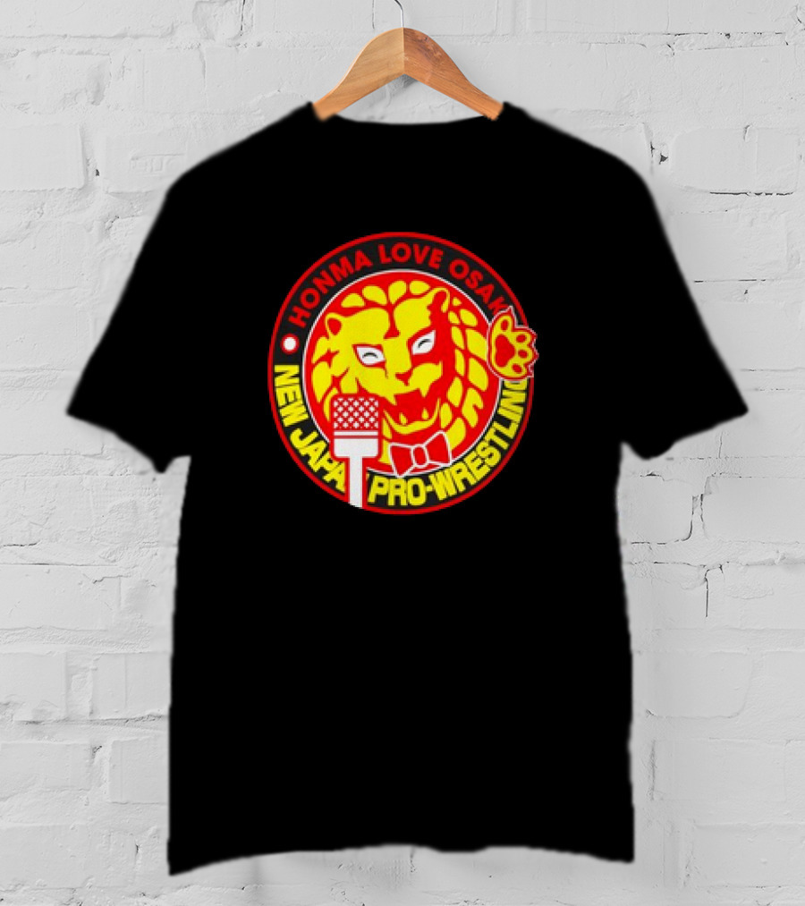 Honma Love Osaka New Japan Pro-Wrestling Lion Mark T-Shirt