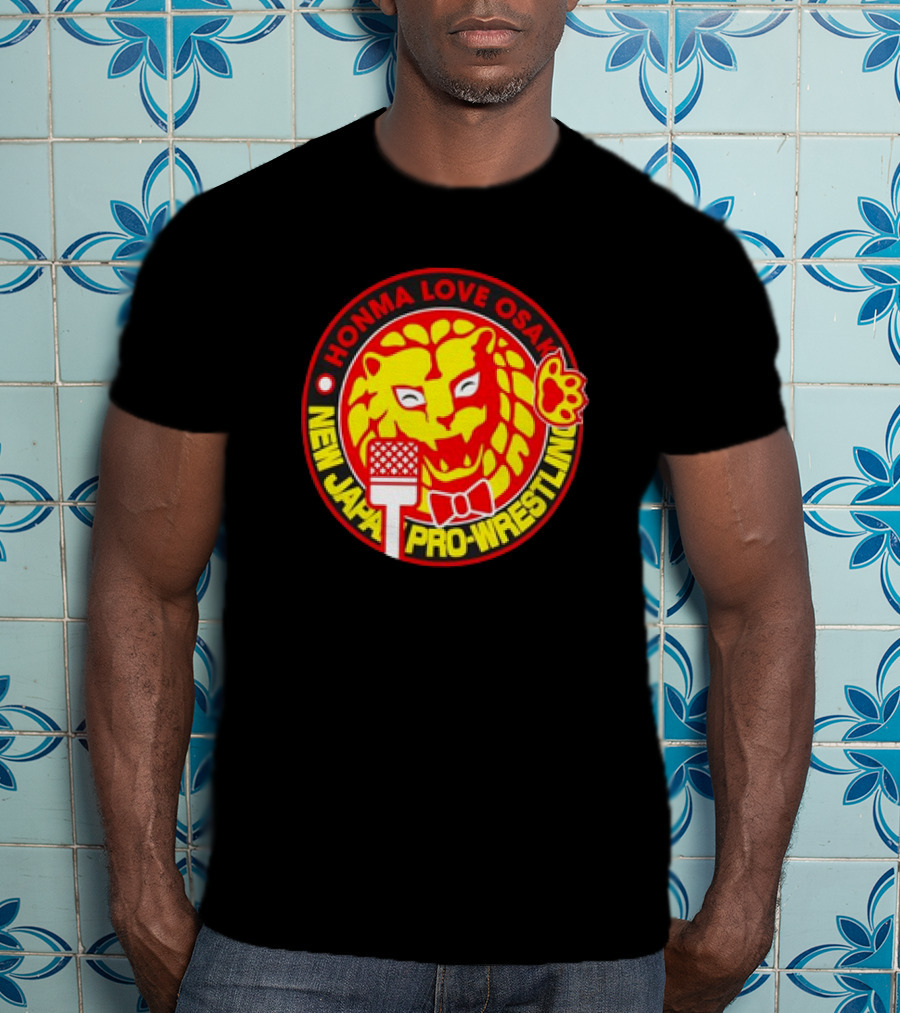 Honma Love Osaka New Japan Pro-Wrestling Lion Mark T-Shirt