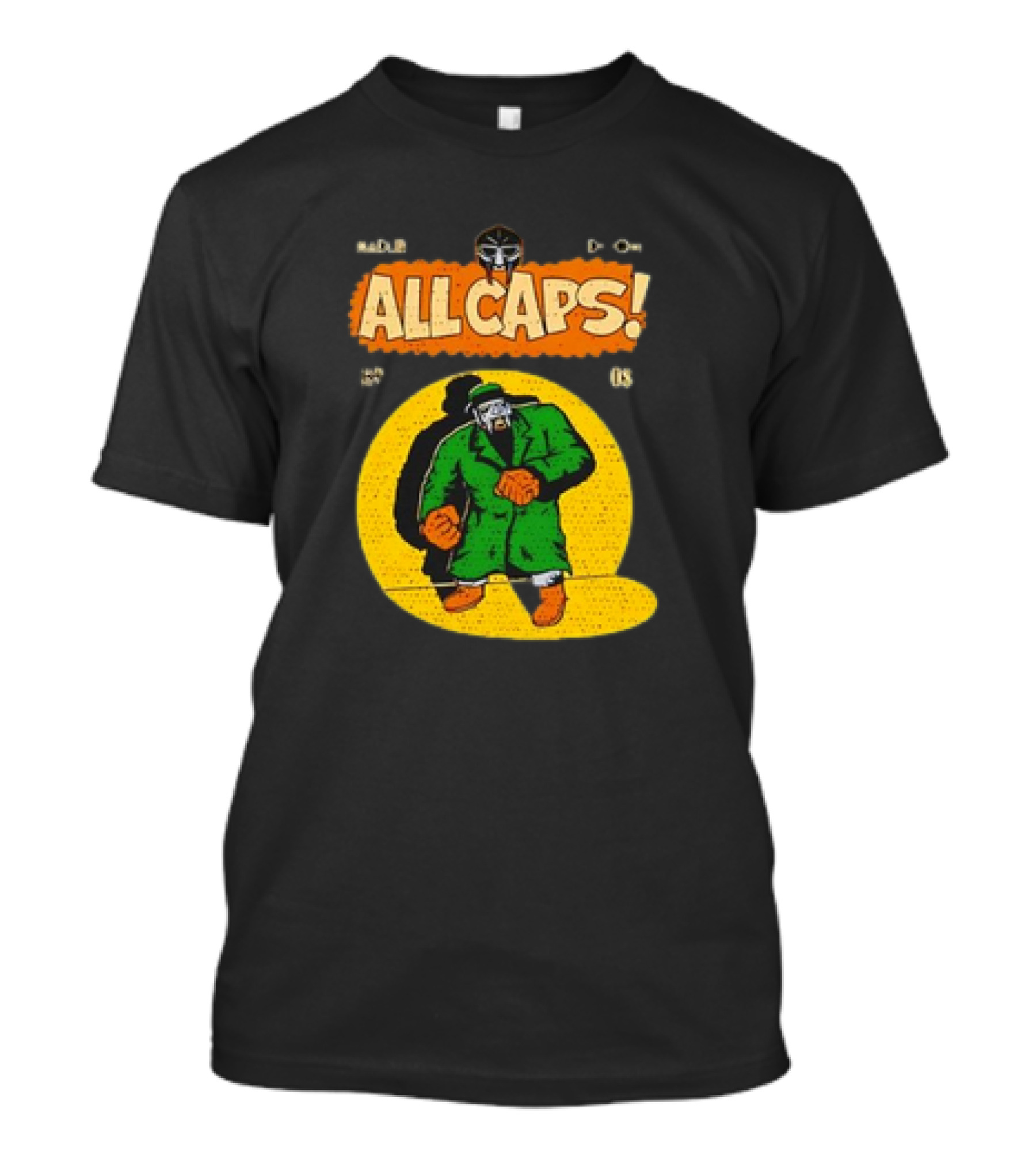 Madlib MF DOOM All Caps Cartoon Q Magazine Vintage Comic Style 2003 T-Shirt
