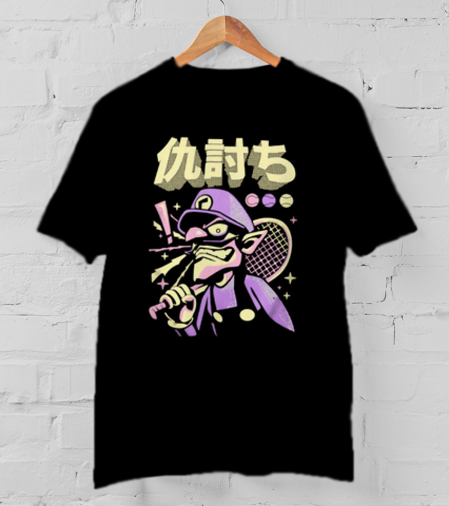Waluigi Vengeance Tennis Anime Kanji T-Shirt