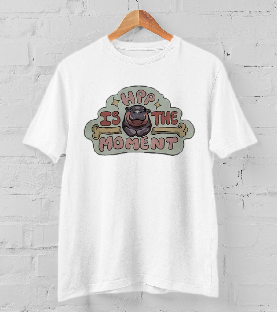Hpp Is The Moment Hippo With Bones And Sparkles T-Shirt