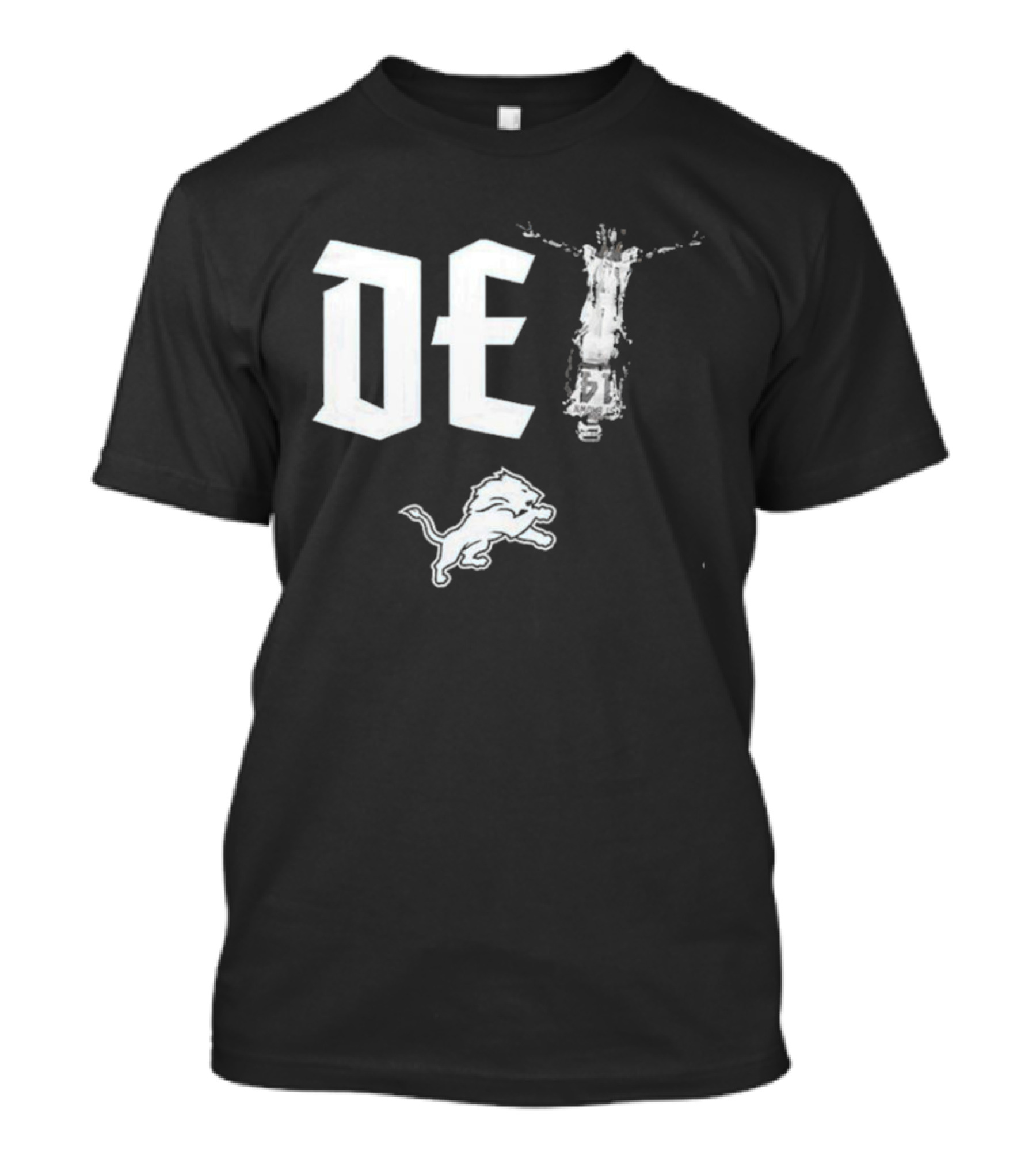 DET Detroit Lions Amon-ra St. Brown Lions Logo Player T-Shirt