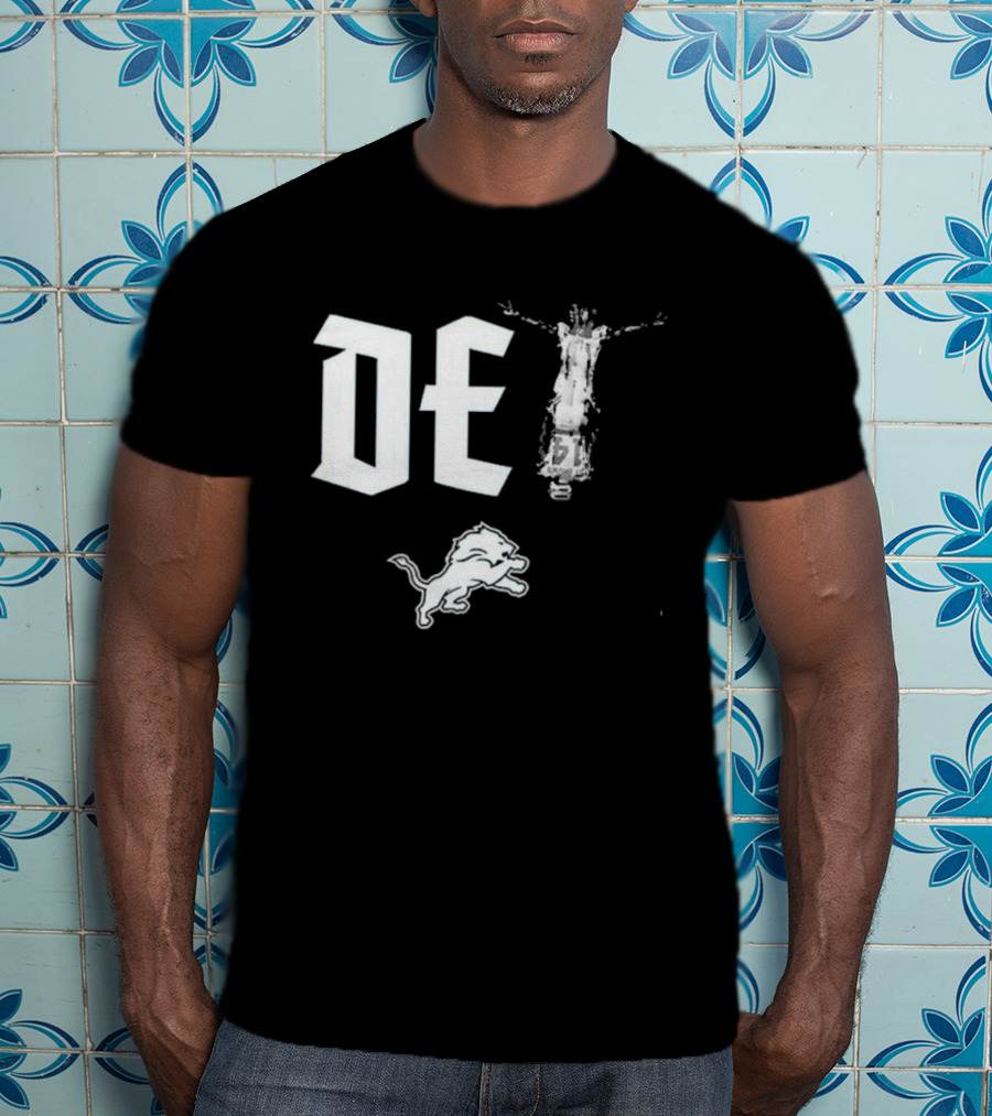DET Detroit Lions Amon-ra St. Brown Lions Logo Player T-Shirt