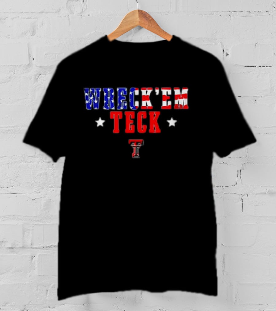 Wreck Em Texas Tech Red Raiders Stars Stripes T-Shirt