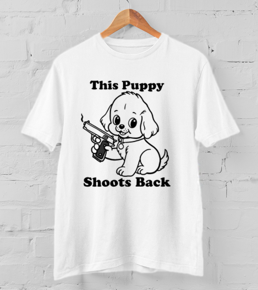 This Puppy Shoots Back Dog T-Shirt