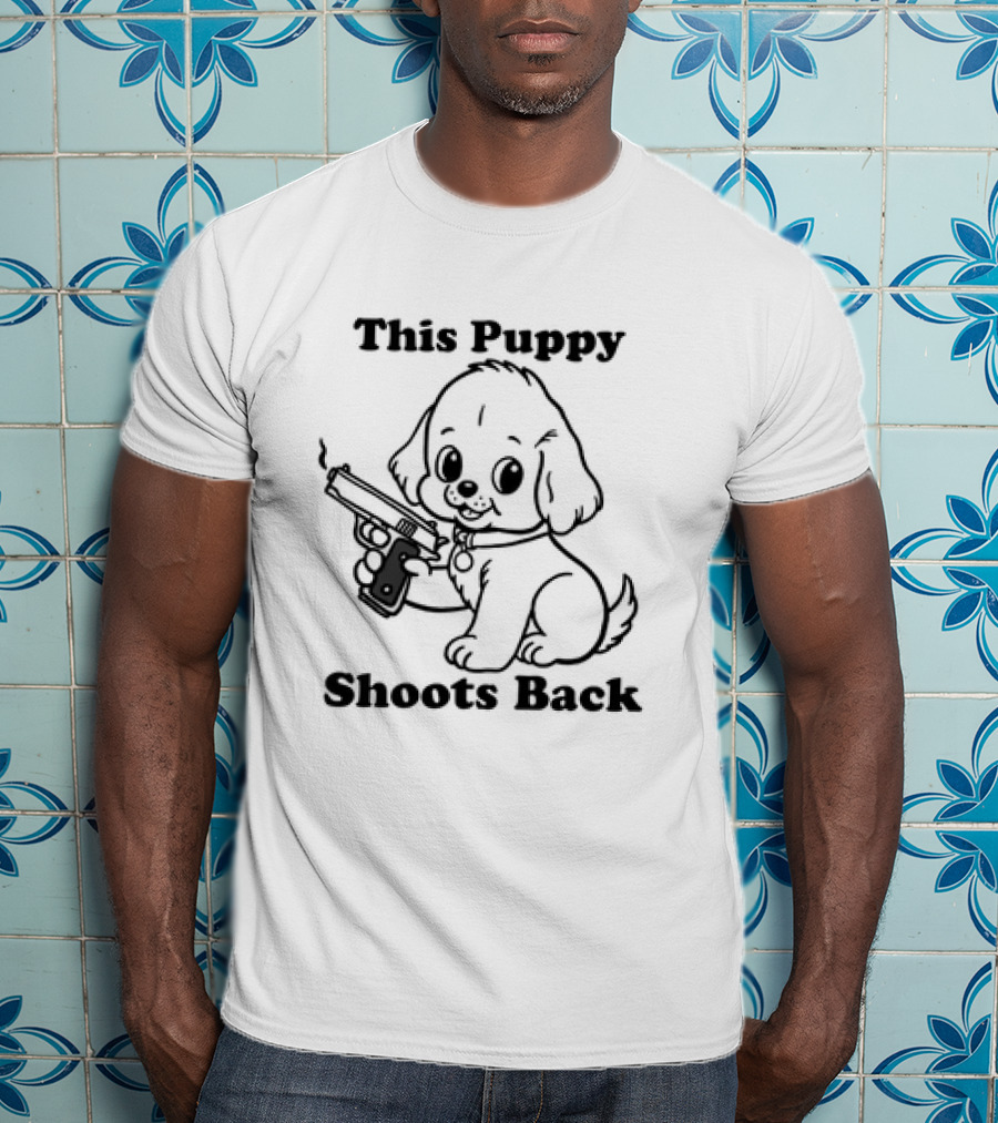 This Puppy Shoots Back Dog T-Shirt