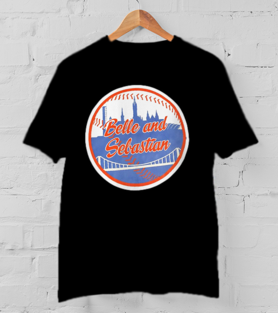 Belle And Sebastian New York Mets Skyline Baseball Bridge T-Shirt