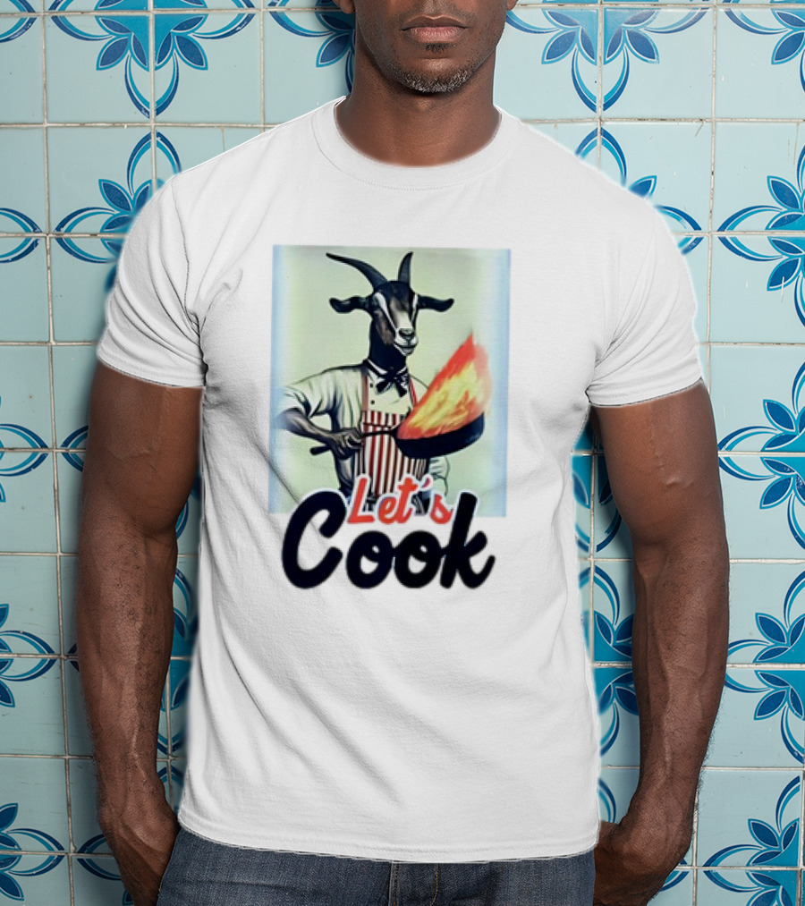 Let's Cook Goat With Flaming Pan Chef T-Shirt
