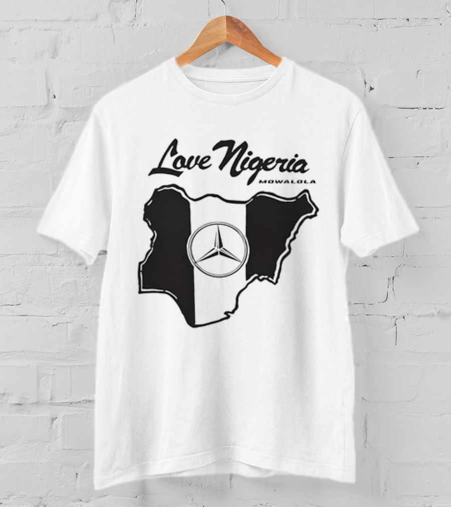 Love Nigeria Mowalola Mercedes Logo Map T-Shirt