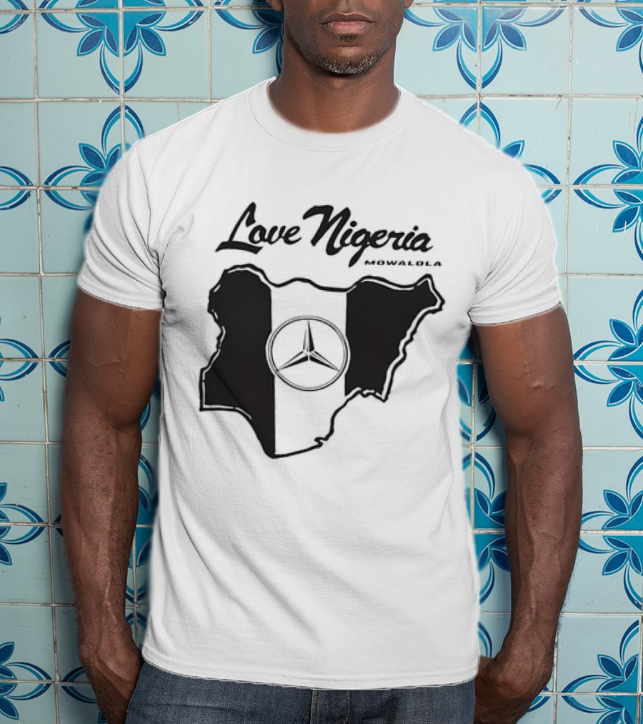 Love Nigeria Mowalola Mercedes Logo Map T-Shirt