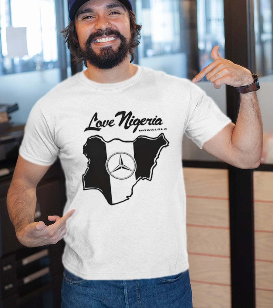 Love Nigeria Mowalola Mercedes Logo Map T-Shirt