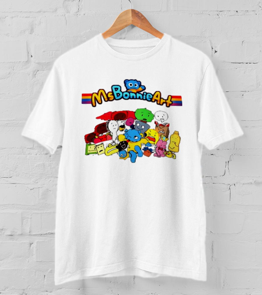 Ms Bonnie Art Colorful Character Collection Illustrator And Voice Actor T-Shirt