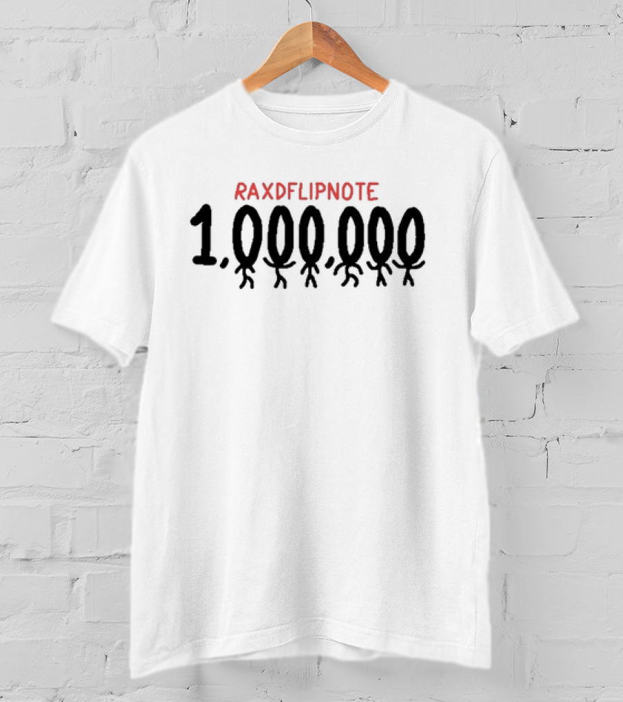 Raxdflipnote 1,000,000 Stick Figure T-Shirt