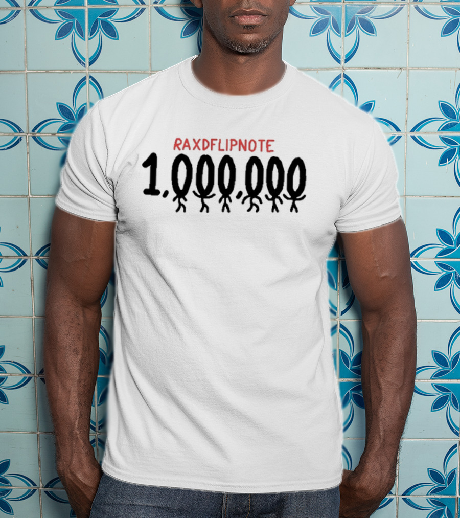 Raxdflipnote 1,000,000 Stick Figure T-Shirt