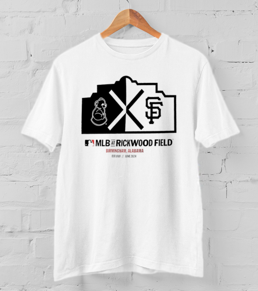 San Francisco Giants MLB Rickwood Field Birmingham Alabama June T-Shirt