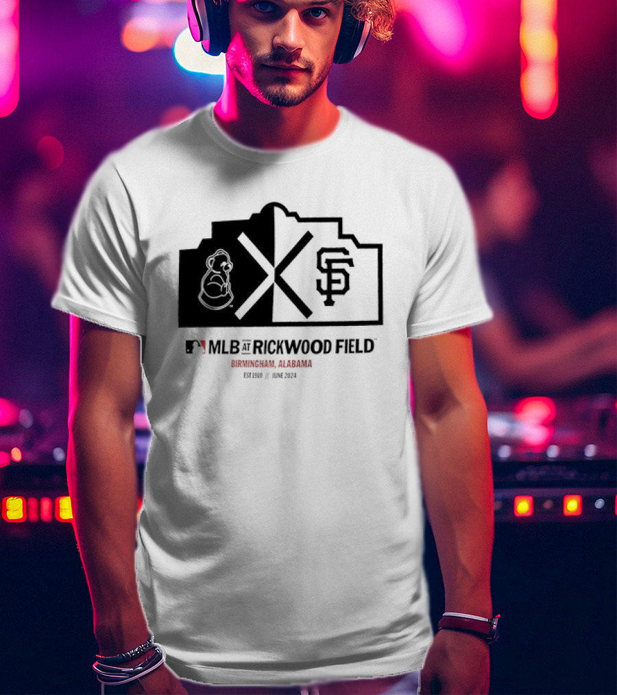 San Francisco Giants MLB Rickwood Field Birmingham Alabama June T-Shirt