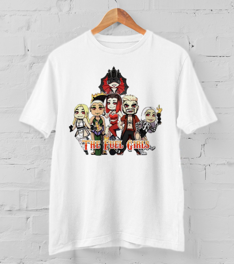 The Fuel Girls Team Classic Cartoon Characters T-Shirt