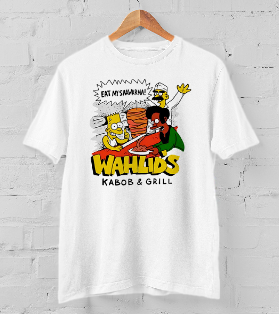 The Simpsons Wahlid's Eat My Shawarma Kabob And Grill T-Shirt