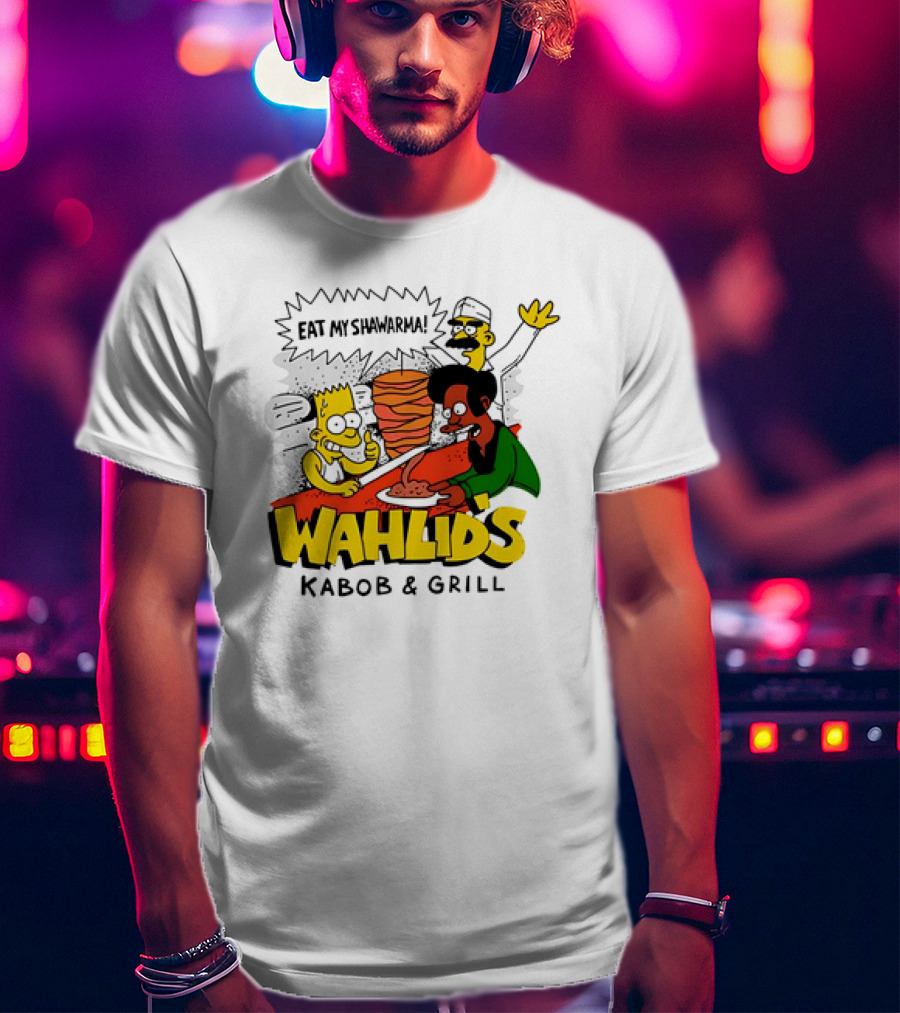 The Simpsons Wahlid's Eat My Shawarma Kabob And Grill T-Shirt