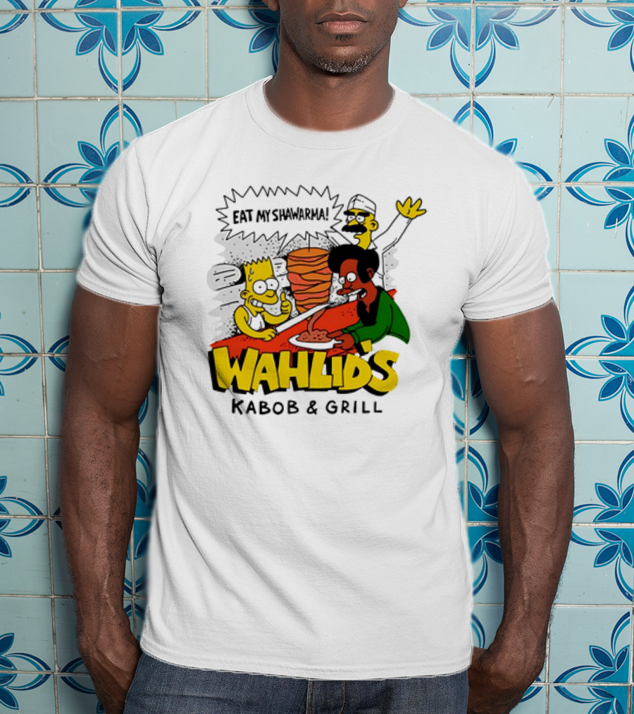 The Simpsons Wahlid's Eat My Shawarma Kabob And Grill T-Shirt