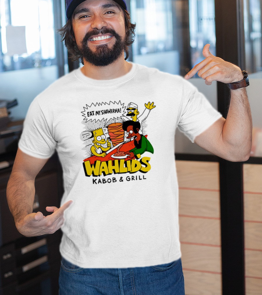 The Simpsons Wahlid's Eat My Shawarma Kabob And Grill T-Shirt