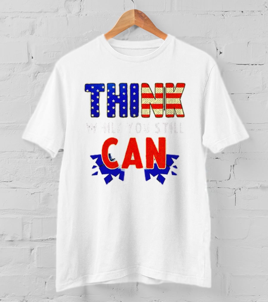 Think CAN American Flag Stars Stripes T-Shirt