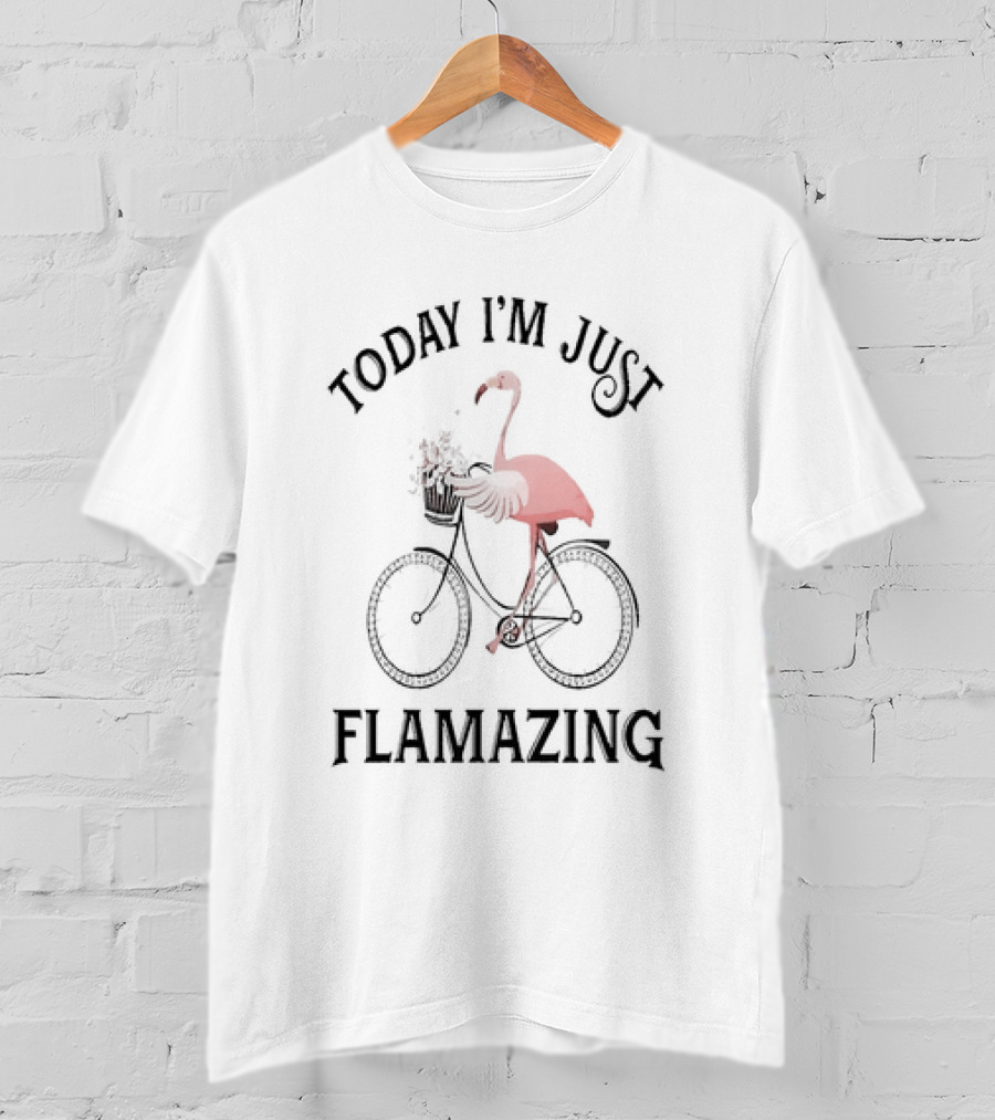 Today I’m Just Flamazing Flamingo On Bicycle T-Shirt