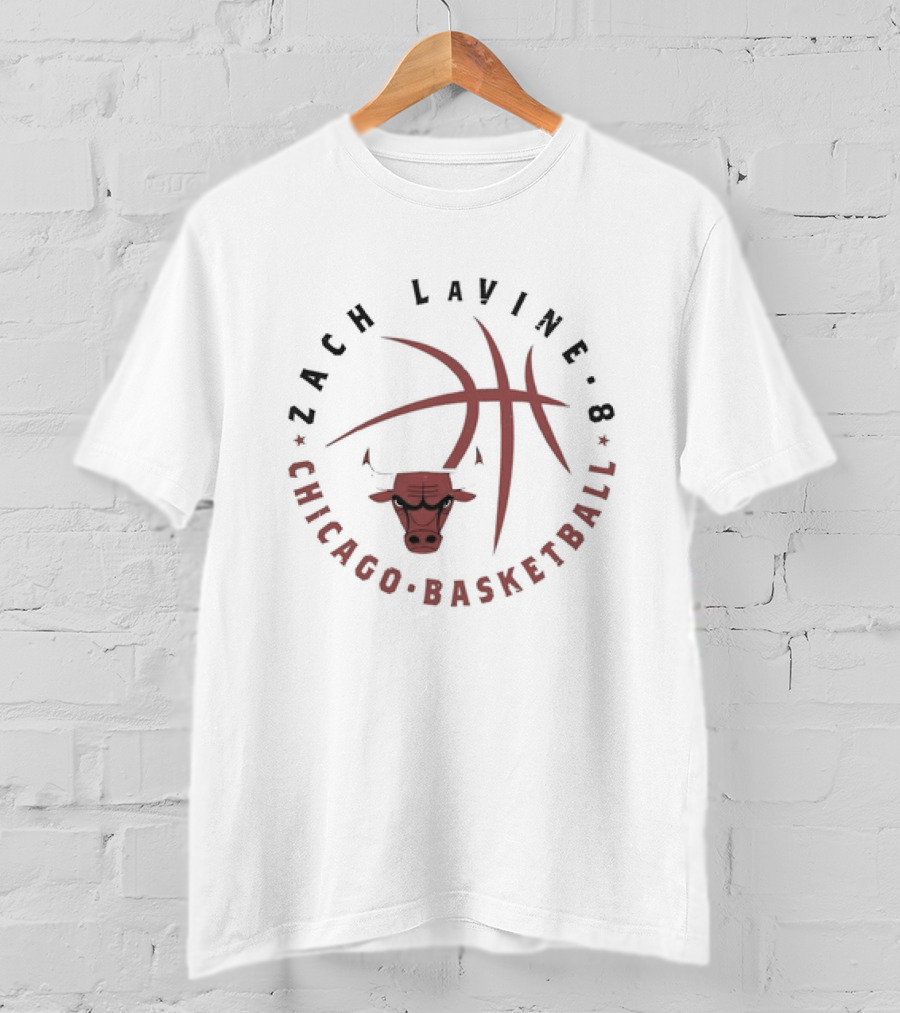 Zach LaVine 8 Chicago Basketball Bulls T-Shirt