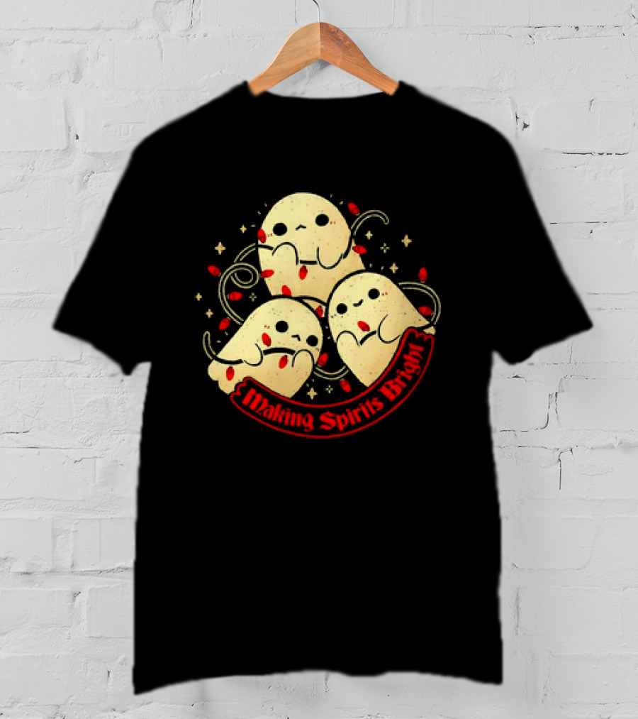 Making Spirits Bright Cute Ghosts T-Shirt