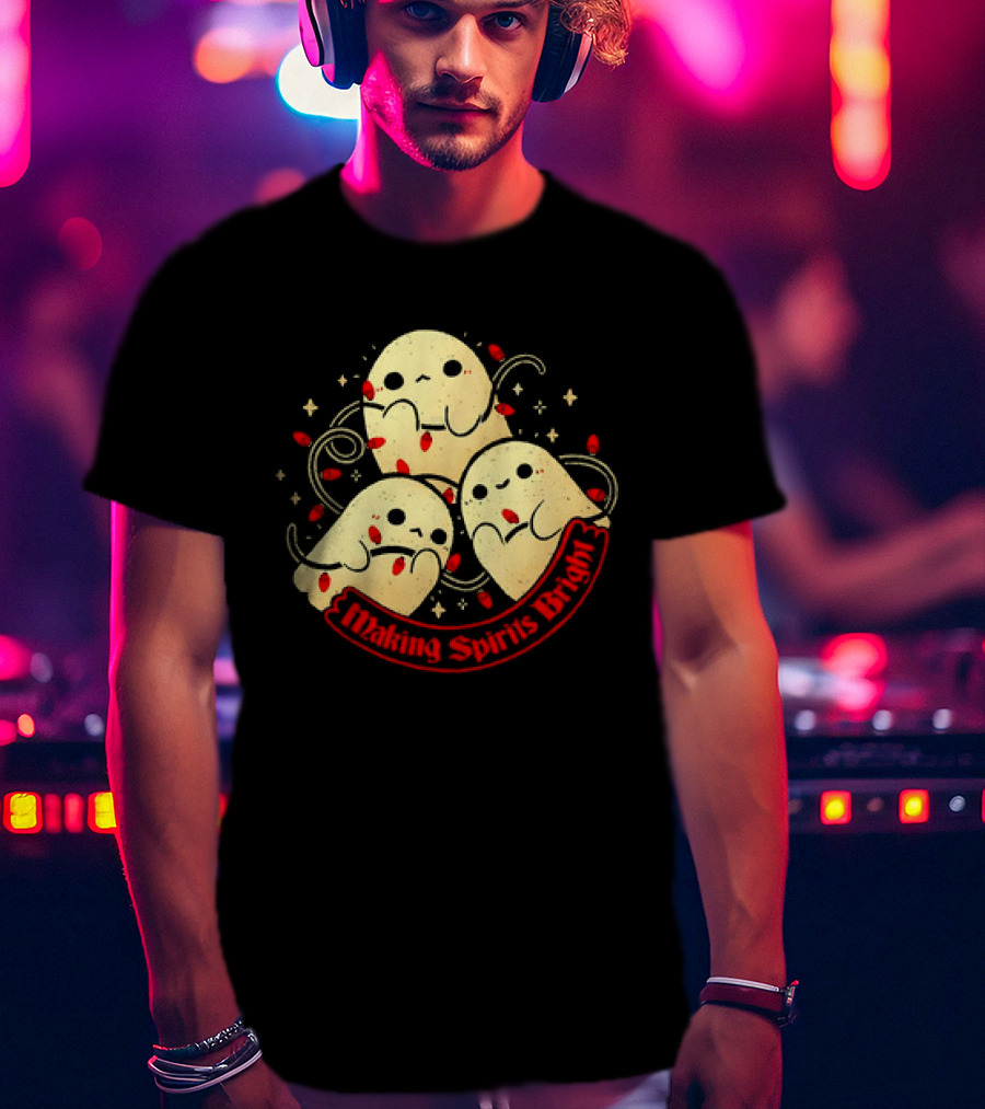Making Spirits Bright Cute Ghosts T-Shirt
