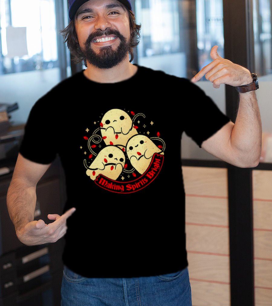 Making Spirits Bright Cute Ghosts T-Shirt