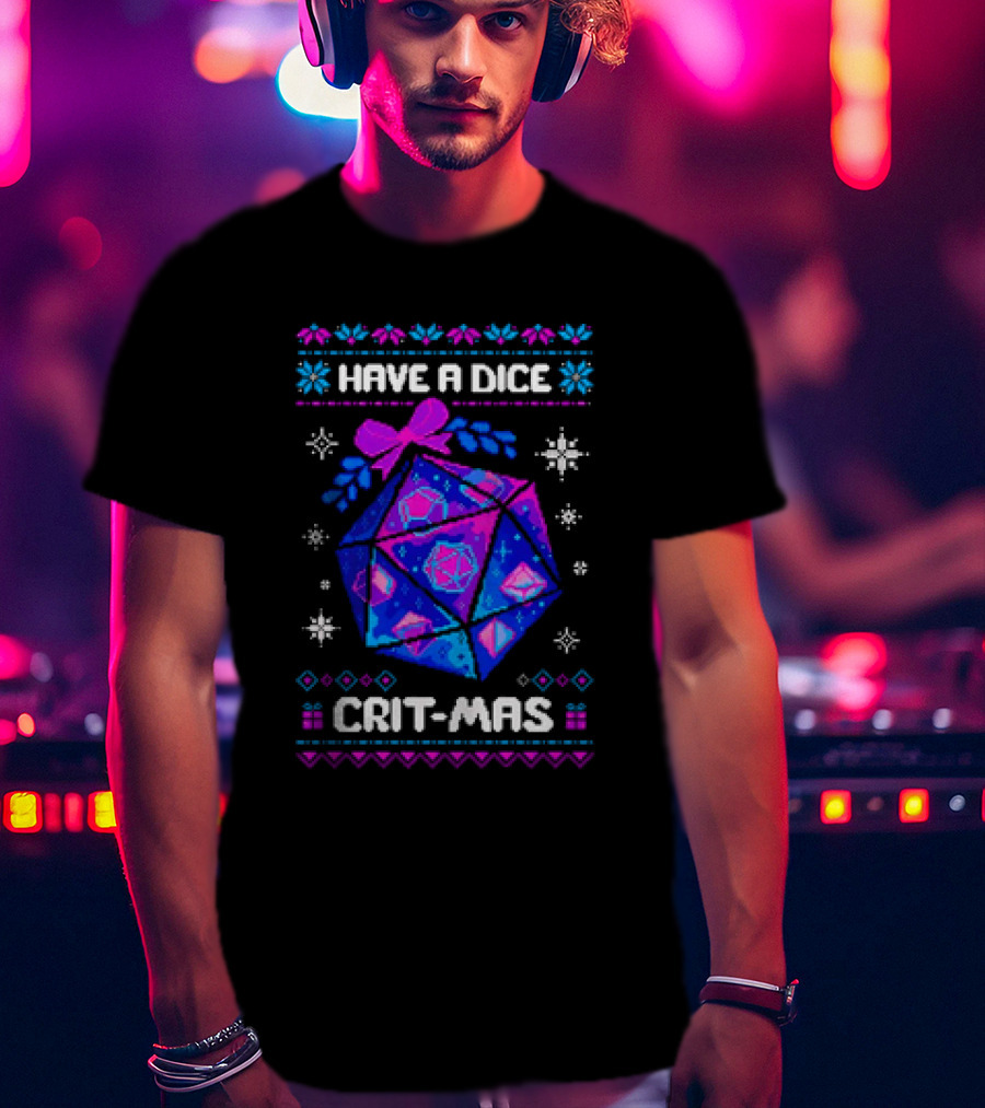 Have A Dice Crit-Mas Christmas D20 T-Shirt