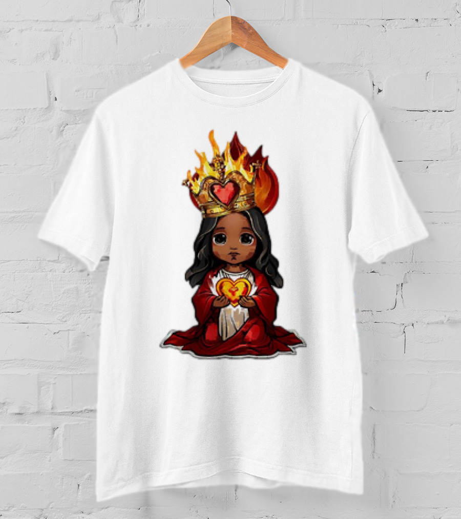 Santo Nino Icon With Flaming Heart And Crown In Philippines T-Shirt
