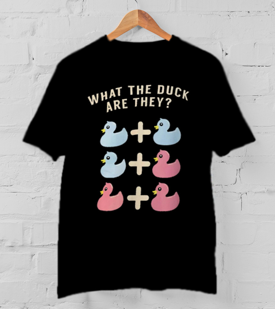 What The Duck Are They Blue And Pink Duck Addition Puzzle T-Shirt
