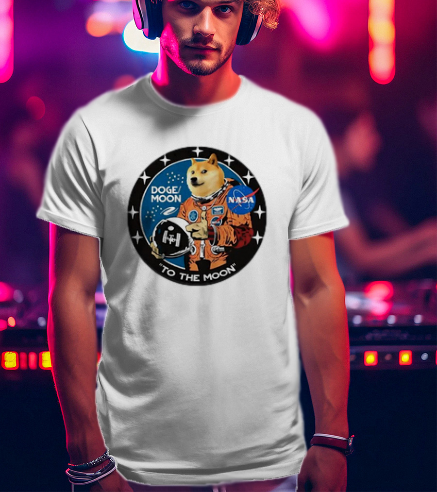 DOGE Moon NASA Astronaut Dogecoin To The Moon T-Shirt