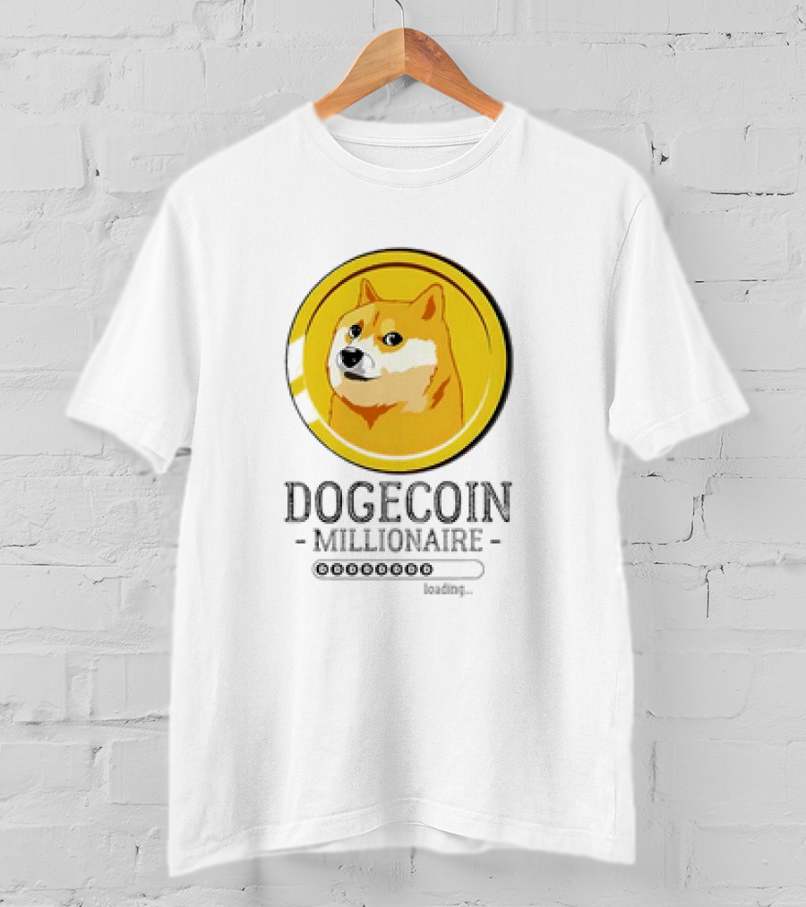 Dogecoin Millionaire Loading Hodl Doge Coin Crypto Meme T-Shirt