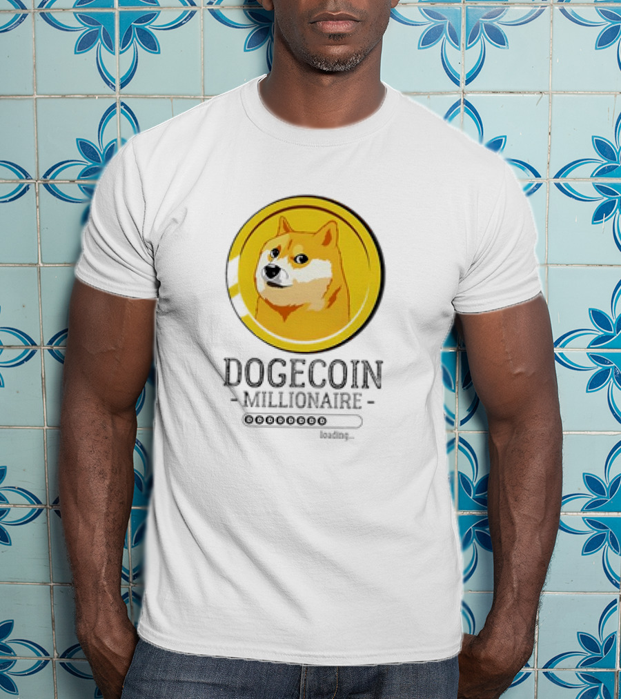 Dogecoin Millionaire Loading Hodl Doge Coin Crypto Meme T-Shirt