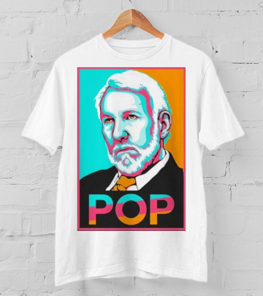 Raul Dominguez Jr Pop Retro Gregg Popovich T-Shirt