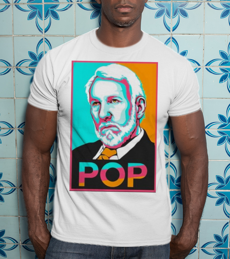 Raul Dominguez Jr Pop Retro Gregg Popovich T-Shirt