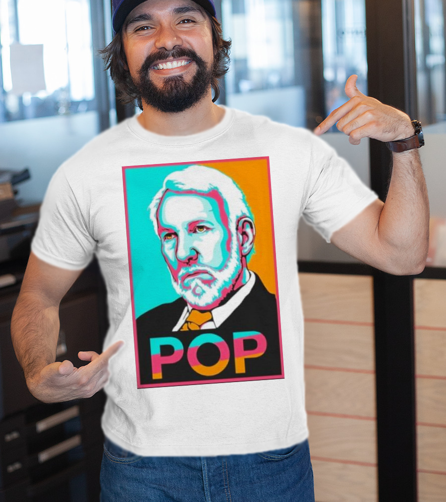 Raul Dominguez Jr Pop Retro Gregg Popovich T-Shirt