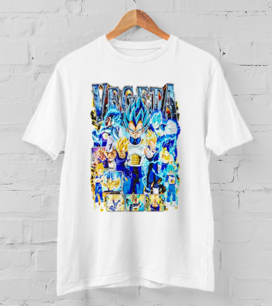 Vegeta Dragon Ball Anime Super Saiyan Blue Power Forms T-Shirt