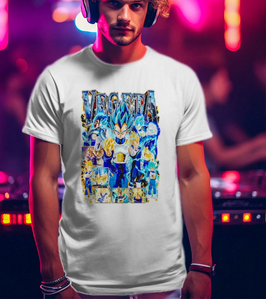 Vegeta Dragon Ball Anime Super Saiyan Blue Power Forms T-Shirt